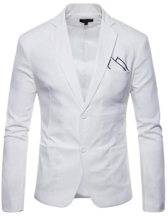 Нов стил, мъжко сако с дълги ръкави ярки цветове, ежедневни памук сако с две копчета палто ABB402