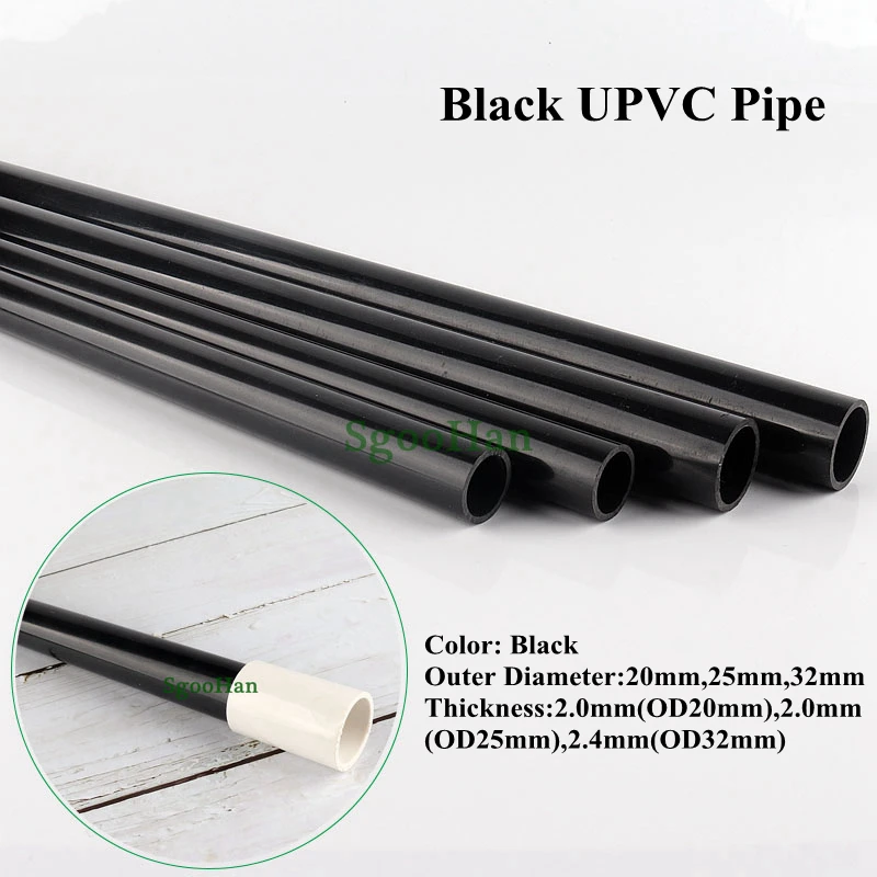 1 бр. с Диаметър 20 ~ 75 mm Черна тръба от PVC за аквариумни риби PVC Тръба за напояване на градината, Принадлежности за поливане на Дължина 49 ~ 50 см на PVC Тръба