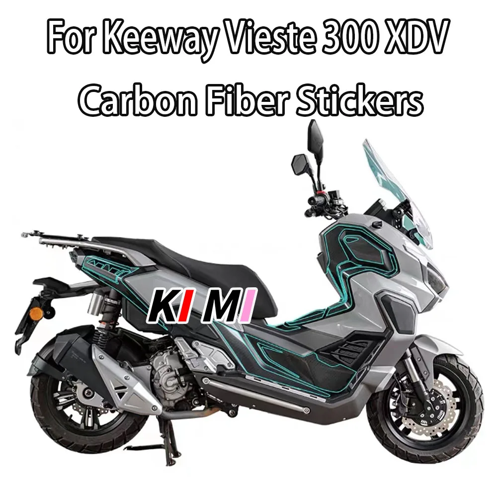 Мотоциклет Въглеродни Влакна Защитно Фолио Пълен Стикери Автомобил от Въглеродни Влакна Етикети За Keeway Vieste 300 XDV